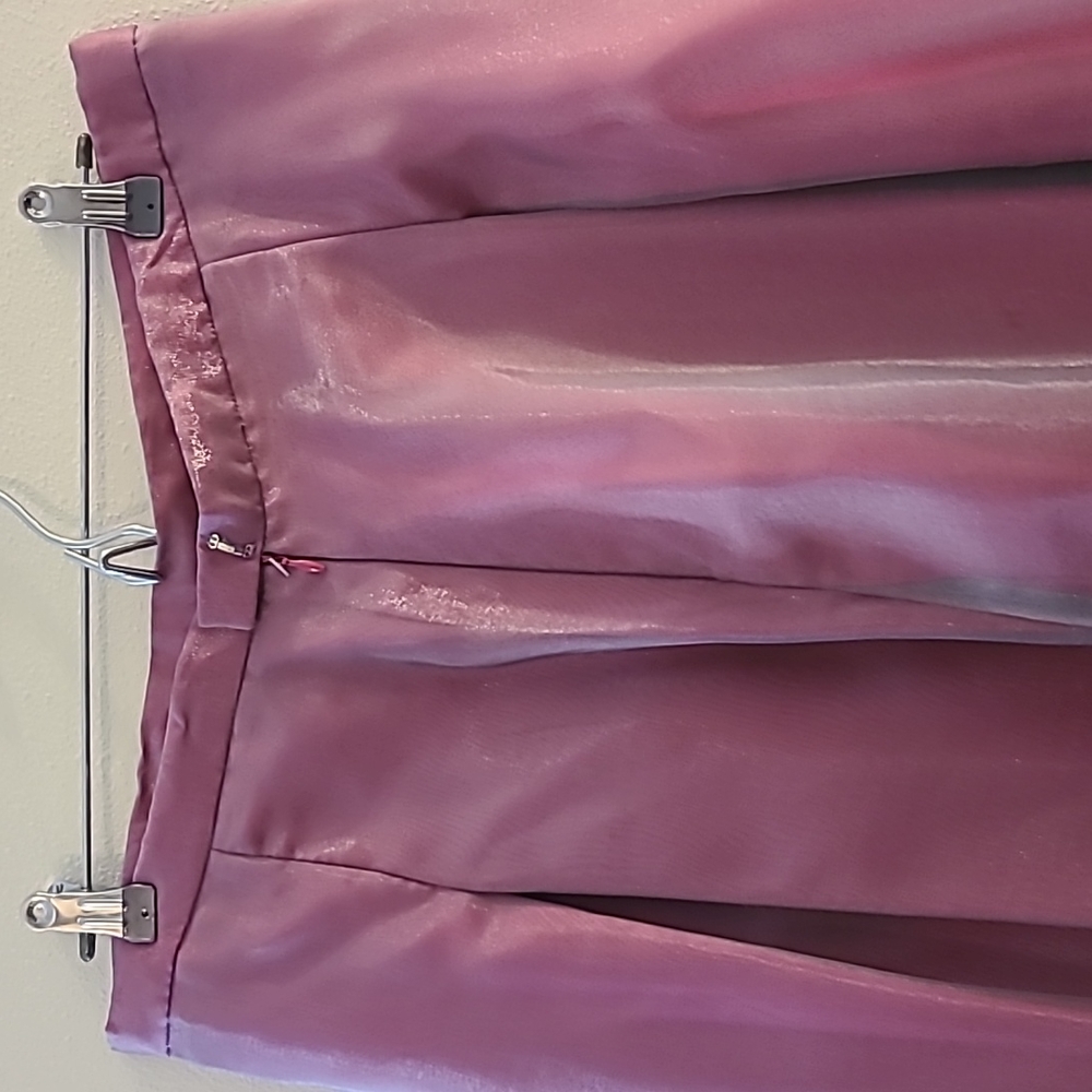 NWOT Apostrophe grey/fuschia full length skirt - Picture 5 of 8